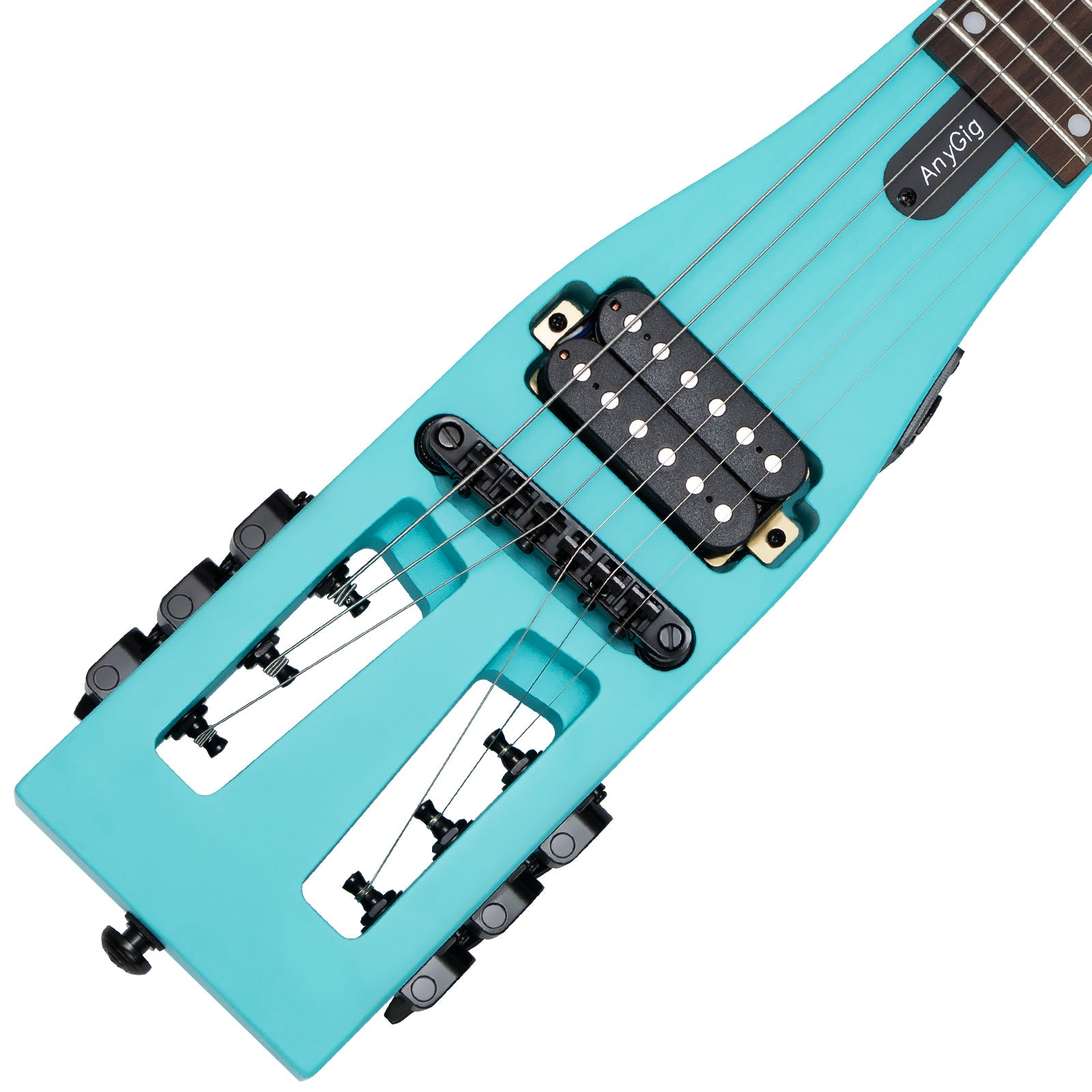 Green Portable Electric Travel Guitars for On-the-Go Musicians