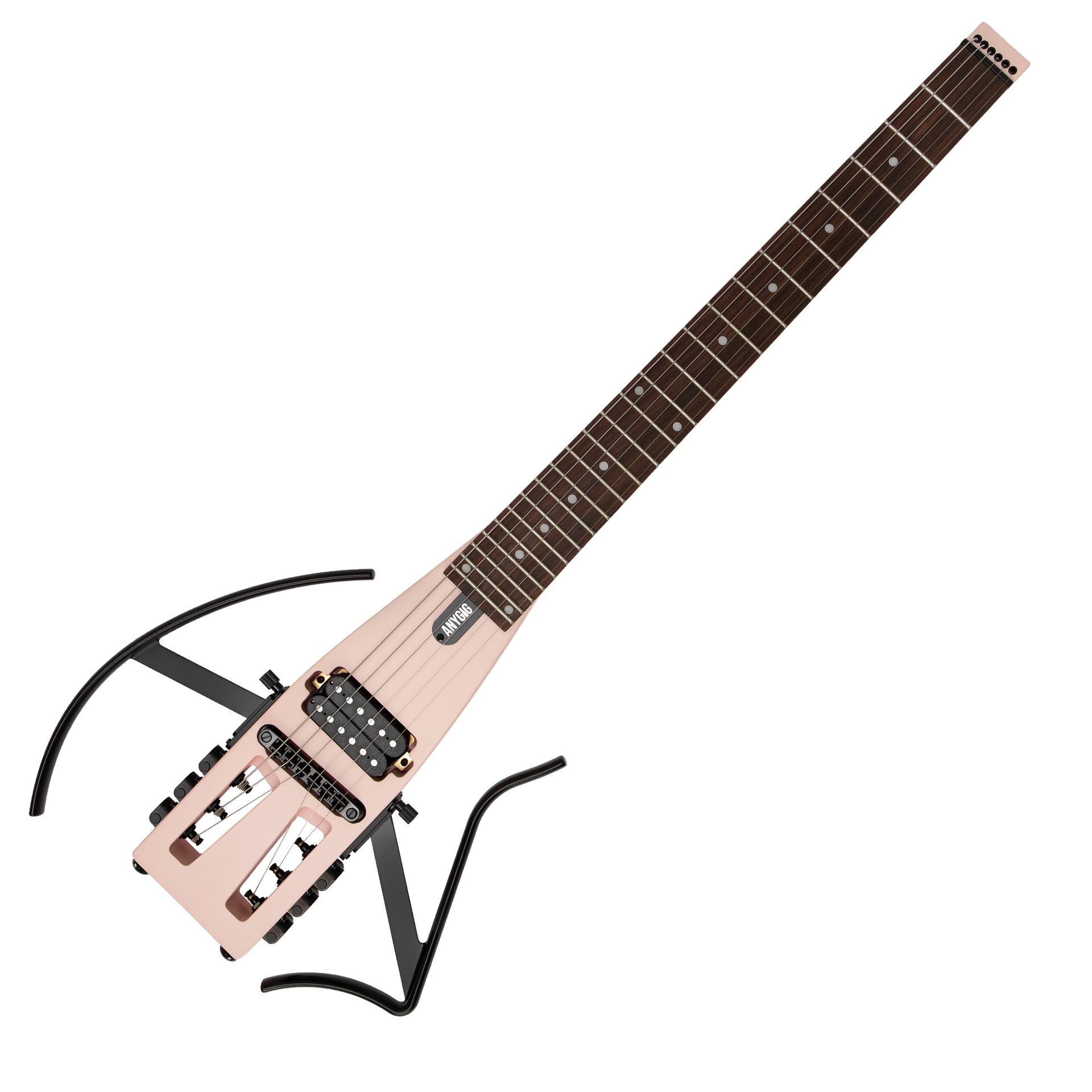 Green Portable Electric Travel Guitars for On-the-Go Musicians