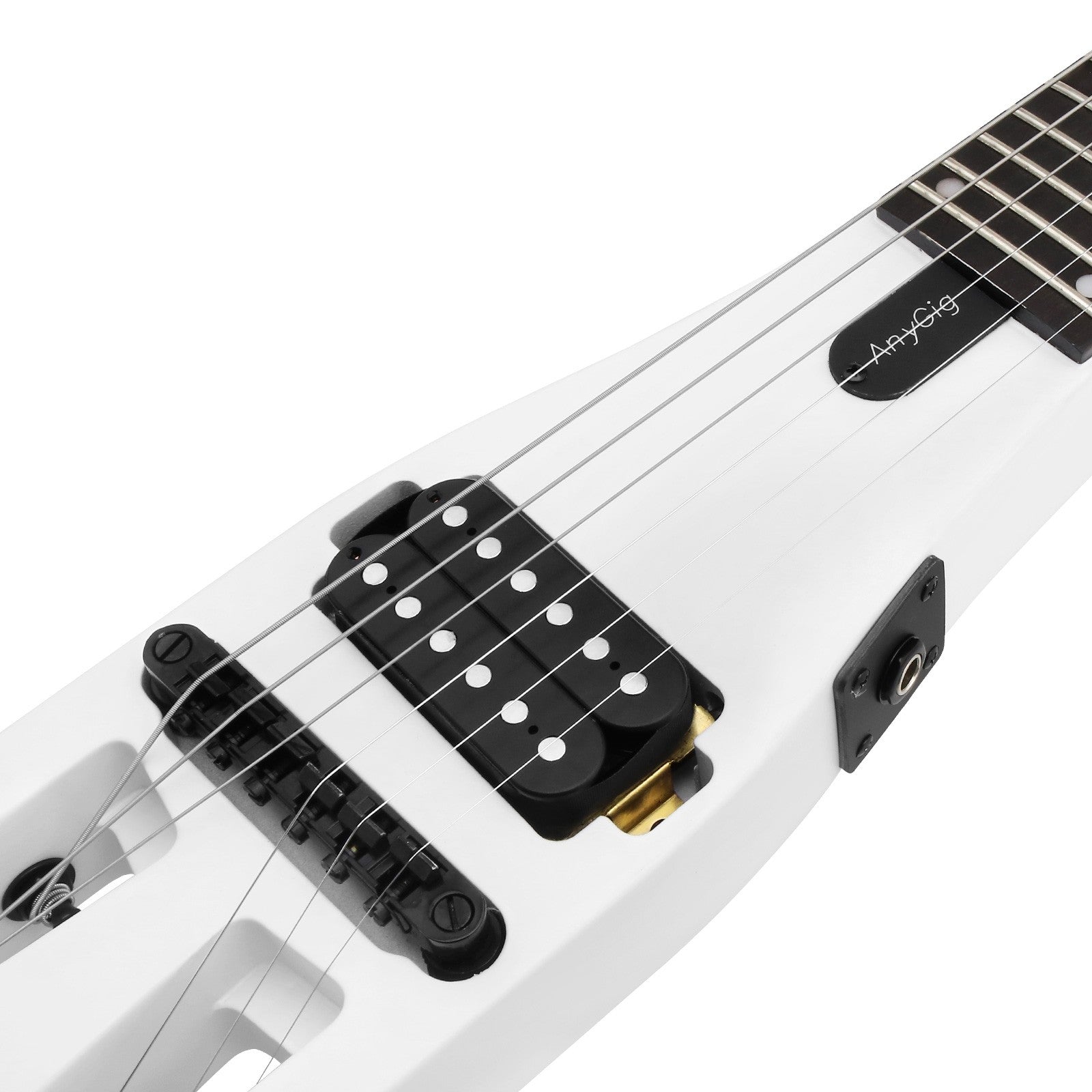 Anygig Travel Guitar Electric AGE SE White – Anygigguitar