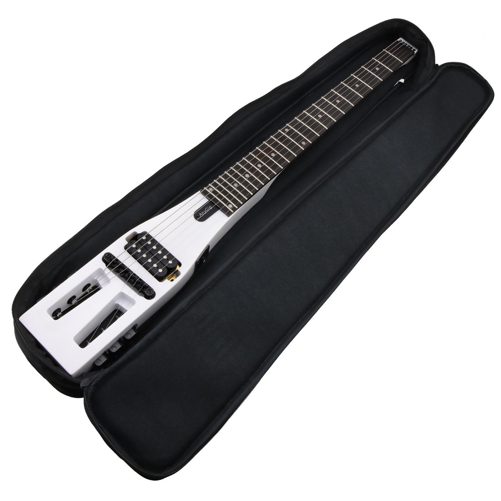 Anygig Travel Guitar Electric AGE SE White – Anygigguitar